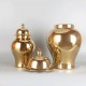 Artesanías de oro de las decoraciones del hotel de la cerámica de la sala de estar con la tapa
