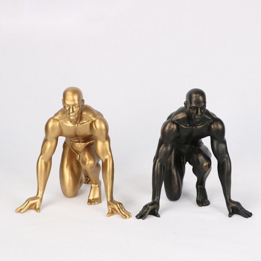 Decoración de escultura de bronce adornos de corredor delantero